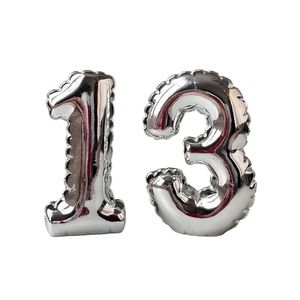 Silver 13 (or 31) decor to sit on table.  Like new.  Great for Birthday decor.